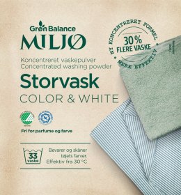 PROSZEK DO PRANIA BIAŁYCH I KOLOROWYCH UBRAŃ (KONCENTRAT) ECO 1,8 kg (33 PRANIA) - GRON BALANCE GRON BALANCE (kosmetyki, środki czystości)