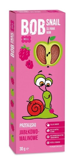 PRZEKĄSKA ROLL JABŁKO - MALINA BEZ DODATKU CUKRÓW BEZGLUTENOWA 30 g - BOB SNAIL BOB SNAIL (przekąski owocowe)