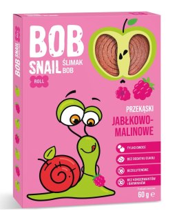 PRZEKĄSKA ROLL JABŁKO - MALINA BEZ DODATKU CUKRÓW BEZGLUTENOWA 60 g - BOB SNAIL BOB SNAIL (przekąski owocowe)