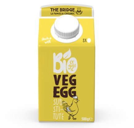 ROŚLINNY ZAMIENNIK 8 JAJ W PŁYNIE BEZGLUTENOWY BIO 500 g - THE BRIDGE THE BRIDGE (napoje i desery roślinne)