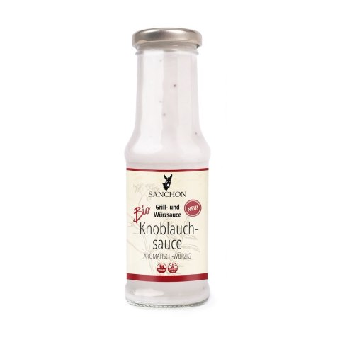 SOS CZOSNKOWY BEZGLUTENOWY BIO 210 ml - SANCHON SANCHON (sosy, przyprawy w płynie) SOS CZOSNKOWY BEZGLUTENOWY BIO 210 ml - SANCHON SANCHON (sosy, przyprawy w płynie)