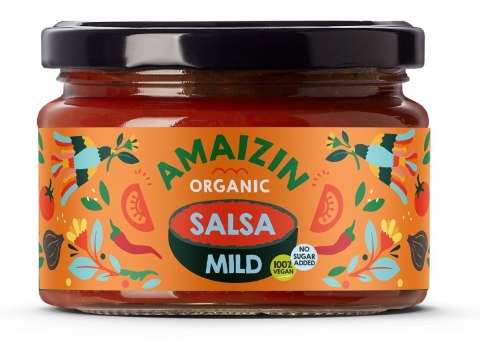 SOS SALSA ŁAGODNY BEZGLUTENOWY BIO 260 g - AMAIZIN AMAIZIN (napoje kokosowe, tortilla, chipsy, inne)