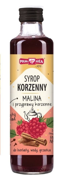 SYROP KORZENNY Z MALINAMI 250 ml - POLSKA RÓŻA POLSKA RÓŻA (soki owocowe, syropy, shoty)