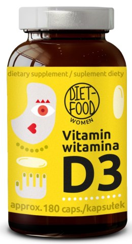 WITAMINA D3 100 µg (4000 j.m) 180 KAPSUŁEK - DIET-FOOD DIET-FOOD