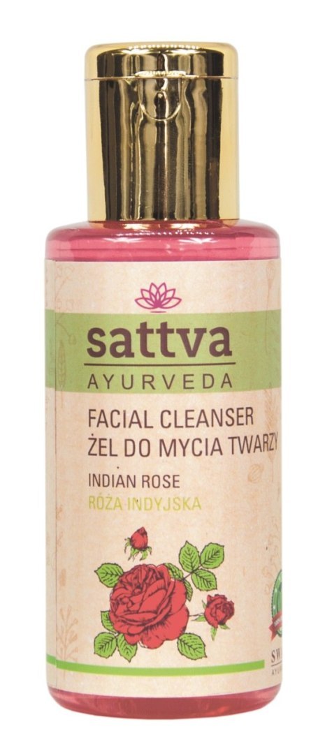 ŻEL DO MYCIA TWARZY RÓŻA INDYJSKA 100 ml - SATTVA SATTVA (kadzidła, kosmetyki)