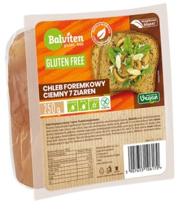 CHLEB FOREMKOWY CIEMNY 7 ZIAREN KROJONY BEZGLUTENOWY 250 g - BALVITEN BALVITEN (chleby, mieszanki do wypieku)