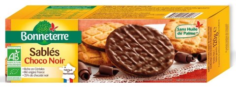 CIASTKA OBLANE CZEKOLADĄ GORZKĄ BIO 120 g - BONNETERRE BONNETERRE (ciastka, herbatniki)