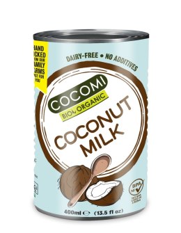 COCONUT MILK - NAPÓJ KOKOSOWY BEZ GUMY GUAR (17 % TŁUSZCZU) BIO 400 ml - COCOMI COCOMI (wody kokosowe, oleje kokosowe, śmietanki)