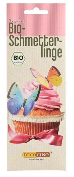 DEKORACYJNE MOTYLE WAFLOWE 3D BIO (6 szt.) 2 g - DECOCINO (PRODUKT SEZONOWY) DECOCINO (ozdoby cukiernicze)
