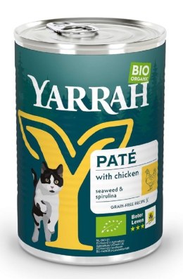 (DLA KOTA DOROSŁEGO) PASZTET Z KURCZAKA Z ALGAMI MORSKIMI BIO 400 g - YARRAH YARRAH (karma dla kotów i psów)
