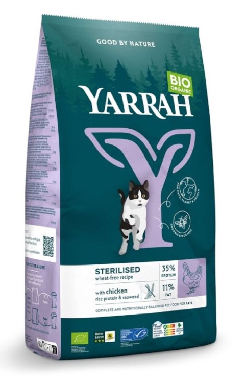 (DLA KOTA WYSTERYLIZOWANEGO) KARMA Z KURCZAKIEM I ŚLEDZIEM BIO 700 g - YARRAH YARRAH (karma dla kotów i psów)