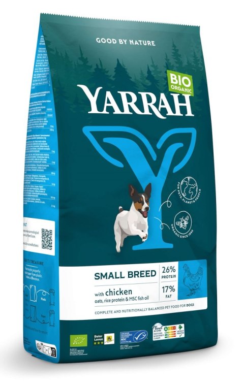 (DLA PSA MAŁEJ RASY I SZCZENIĄT) KARMA Z KURCZAKIEM BIO 2 kg - YARRAH YARRAH (karma dla kotów i psów)