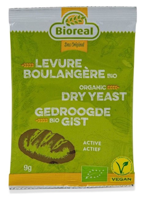 DROŻDŻE AKTYWNE SUSZONE BIO 9 g - BIOREAL BIOREAL (drożdże świeże i suszone)