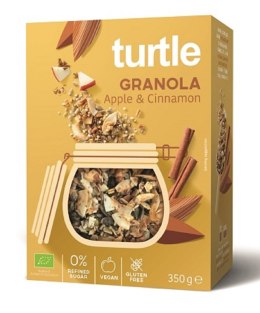 GRANOLA JABŁKO - CYNAMON BEZGLUTENOWA BIO 350 g - TURTLE TURTLE (owsianki, płatki)