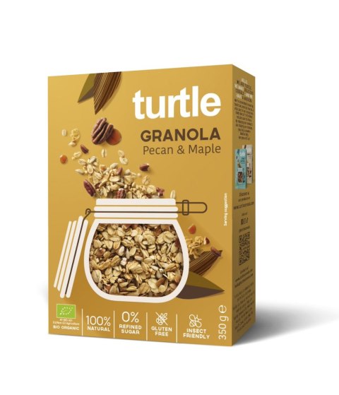 GRANOLA ORZECHY PEKAN - SYROP KLONOWY BEZGLUTENOWA BIO 350 g - TURTLE TURTLE (owsianki, płatki)