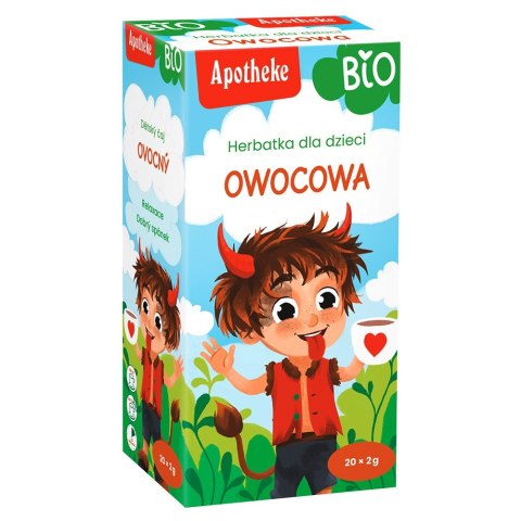 HERBATKA DLA DZIECI - OWOCOWA BIO (20 x 2 g) 40 g - APOTHEKE APOTHEKE (herbatki dla dzieci, dorosłych, błonnik