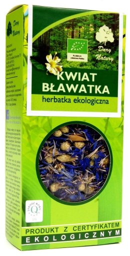 HERBATKA KWIAT BŁAWATKA BIO 25 g - DARY NATURY DARY NATURY - herbatki