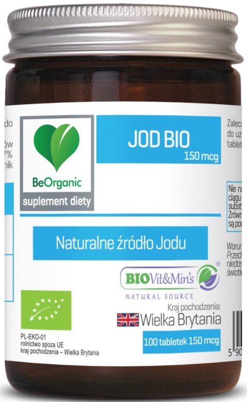 JOD BIO (150 µg) 100 TABLETEK - BE ORGANIC BE ORGANIC (suplementy diety)