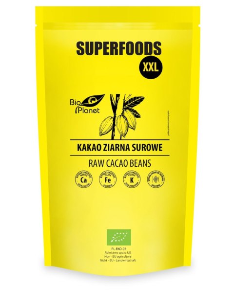 KAKAO ZIARNA SUROWE BIO 600 g - BIO PLANET SUPERFOODS BIO PLANET - seria SUPERFOODS