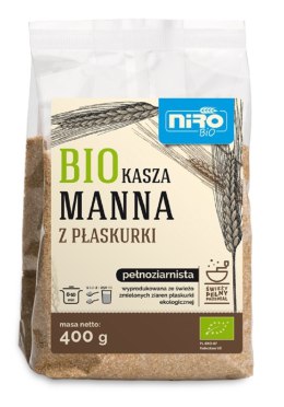 KASZA MANNA Z PŁASKURKI BIO 400 g - NIRO NIRO (makarony orkiszowe)