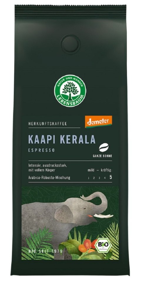 KAWA ZIARNISTA ARABICA/ROBUSTA KAAPI KERALA ESPRESSO DEMETER BIO 250 g - LEBENSBAUM LEBENSBAUM (przyprawy, herbaty, kawy)