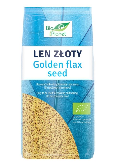 LEN ZŁOTY (SIEMIĘ LNIANE) BIO 400 g - BIO PLANET BIO PLANET - seria NIEBIESKA (ryże, kasze, ziarna)