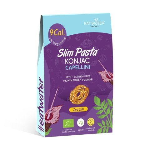 MAKARON (KONJAC) CAPELLINI BEZGLUTENOWY BIO 270 g (200 g) - SLIM SLIM (makarony konjac, tapioka)