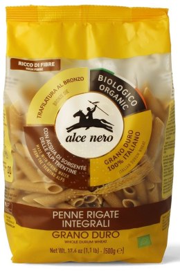 MAKARON (SEMOLINOWY RAZOWY) PENNE BIO 500 g - ALCE NERO ALCE NERO (włoskie produkty)