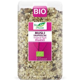 MUSLI TROPIKALNE BIO 600 g - BIO PLANET BIO PLANET - seria RÓŻOWA (płatki, otręby, musli)