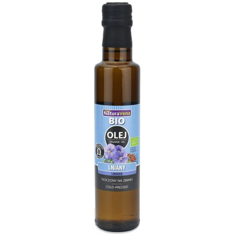 OLEJ LNIANY TŁOCZONY NA ZIMNO BIO 250 ml - NATURAVENA NATURAVENA
