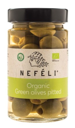 OLIWKI ZIELONE BEZ PESTEK W ZALEWIE BIO 295 g (140 g) - NEFELI NEFELI (greckie oliwki i oliwy)