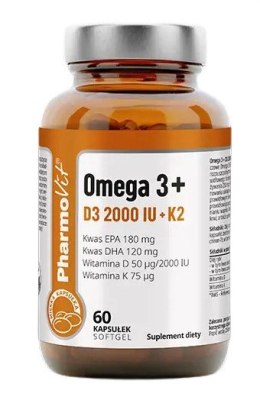 OMEGA-3 + WITAMINA D3 + K2 BEZGLUTENOWA 60 KAPSUŁEK - PHARMOVIT (CLEAN LABEL) PHARMOVIT (suplementy diety)