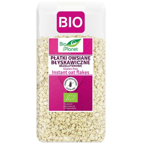 PŁATKI OWSIANE BŁYSKAWICZNE BEZGLUTENOWE BIO 300 g - BIO PLANET BIO PLANET - seria RÓŻOWA (płatki, otręby, musli)