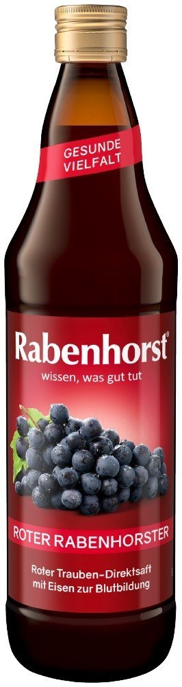 SOK Z CZERWONYCH WINOGRON NFC Z ŻELAZEM 750 ml - RABENHORST RABENHORST (soki, napoje)
