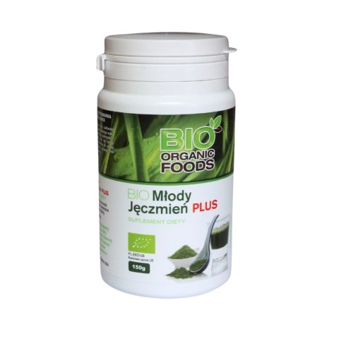 SOK Z MŁODEGO JĘCZMIENIA PLUS SPROSZKOWANY BIO 150 g - BIO ORGANIC FOODS BIO ORGANIC FOODS (suplementy diety)