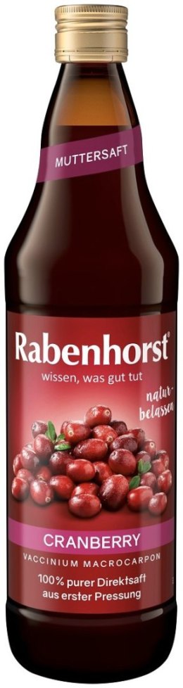 SOK Z ŻURAWINY NFC 750 ml - RABENHORST RABENHORST (soki, napoje)