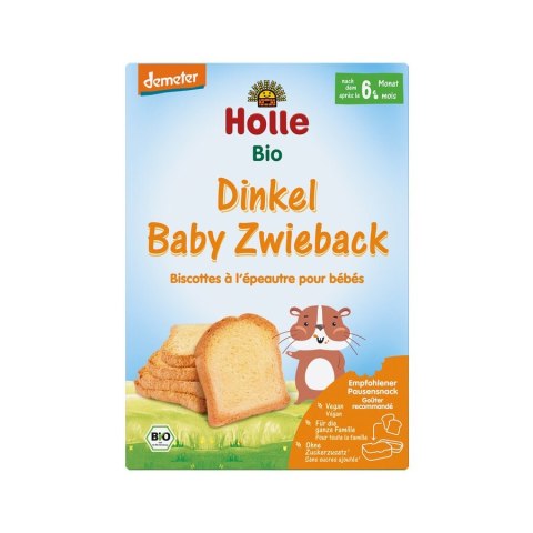 SUCHARKI ORKISZOWE PO 6 MIESIĄCU DEMETER BIO (2 x 100 g) 200 g - HOLLE HOLLE (żywność dla niemowląt)