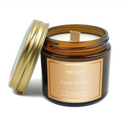 ŚWIECA SOJOWA ZAPACHOWA Z DREWNIANYM KNOTEM PALO SANTO 120 ml - YOUR CANDLE YOUR CANDLE (świece, olejki eteryczne)