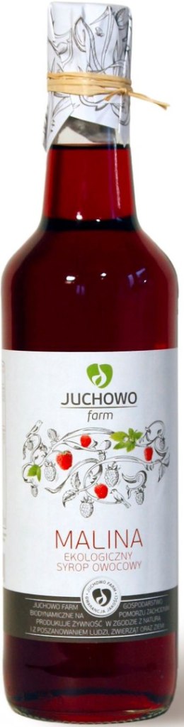 SYROP MALINOWY BIO 500 ml - JUCHOWO (FUNDACJA) JUCHOWO FARM (mąki, syrop)
