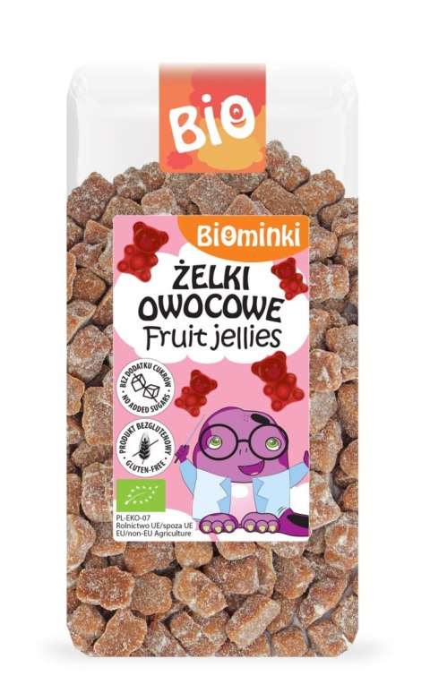 ŻELKI OWOCOWE BEZ DODATKU CUKRÓW BEZGLUTENOWE BIO 400 g - BIOMINKI BIOMINKI (przekąski dla dzieci, kaszki)