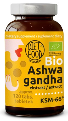 ASHWAGANDHA EKSTRAKT BIO (300 mg) 120 TABLETEK - DIET-FOOD DIET-FOOD