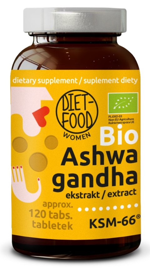 ASHWAGANDHA EKSTRAKT BIO (300 mg) 120 TABLETEK - DIET-FOOD DIET-FOOD