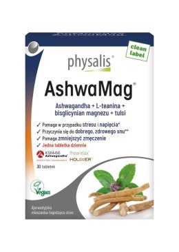 ASHWAGANDHA + MAGNEZ 30 TABLETEK - PHYSALIS PHYSALIS (olejki eteryczne, suplementy)