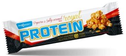 BATON PROTEINOWY O SMAKU SŁONEGO KARMELU I POPCORNU W POLEWIE KARMELOWEJ BEZGLUTENOWY 60 g - MAXSPORT MAXSPORT (batony, kremy, makarony)