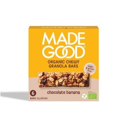 BATONIKI GRANOLA CRUNCHY Z CZEKOLADĄ I BANANEM BEZGLUTENOWE BIO (6 x 24 g) 144 g - MADEGOOD MADEGOOD (batoniki, granola)