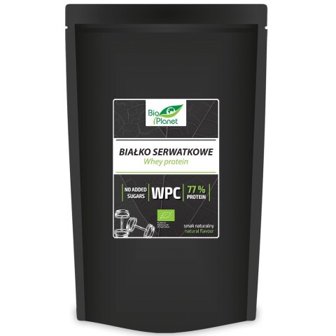 BIAŁKO SERWATKOWE NATURALNE (WPC 77) BIO 500 g - BIO PLANET BIO PLANET - seria BIAŁKA