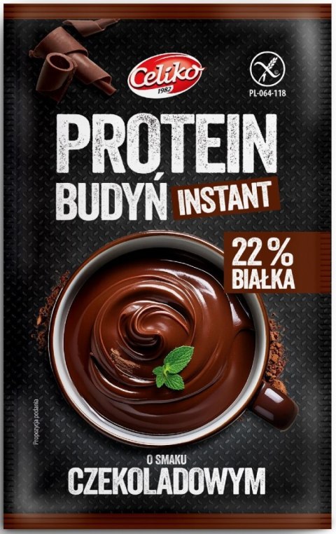 BUDYŃ PROTEINOWY INSTANT O SMAKU CZEKOLADOWYM BEZGLUTENOWY 40 g - CELIKO CELIKO (batony, galaretki, mieszanki do wypieków)