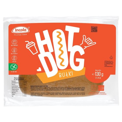 BUŁKI DO HOT-DOGÓW Z CEBULĄ BEZGLUTENOWE (2 szt.) 130 g - INCOLA INCOLA (bezglutenowe pieczywo i wafle)