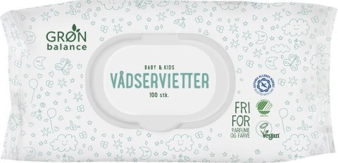 CHUSTECZKI NAWILŻANE PODRÓŻNE DLA DZIECI ECO 100 szt. - GRON BALANCE GRON BALANCE (kosmetyki, środki czystości)