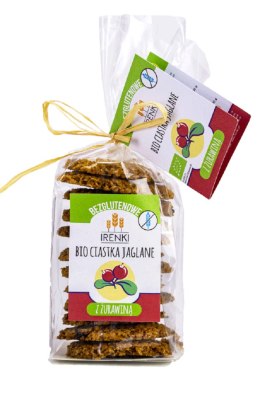 CIASTKA JAGLANE Z ŻURAWINĄ BEZGLUTENOWE BIO 150 g - IRENKI IRENKI (ciastka)